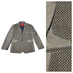 Kids Gray Elie Balleh Milano Wool Blend Blazer